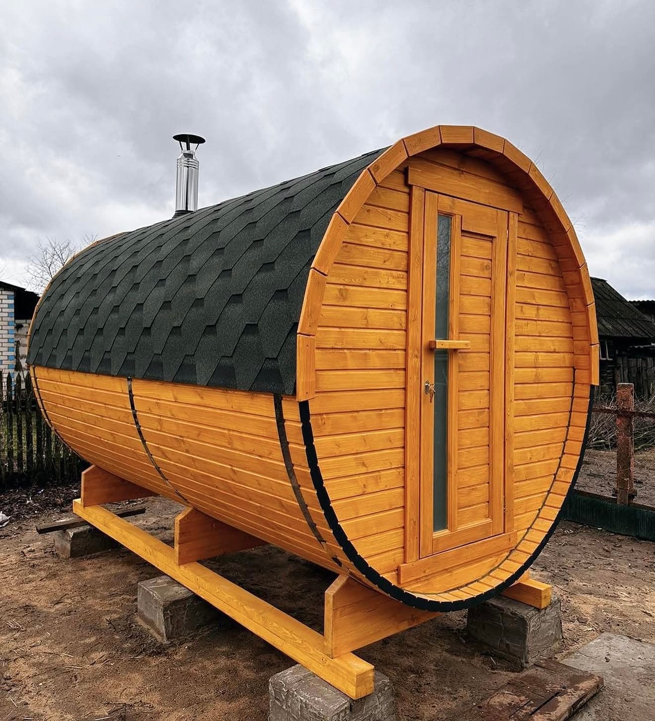 Баня-бочка 4 м