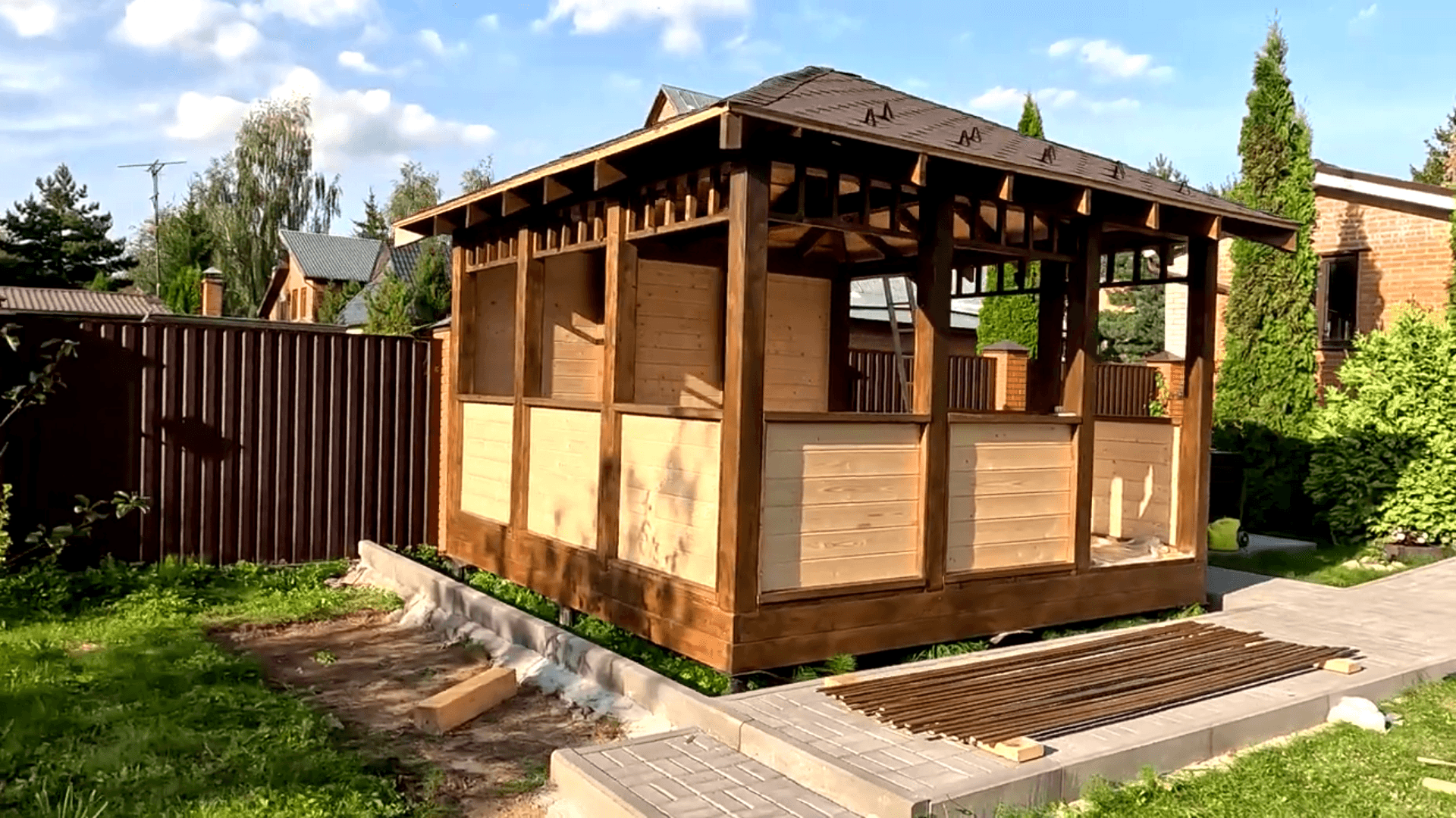 Беседка "Летняя №3", 4,0 х 4,0 м