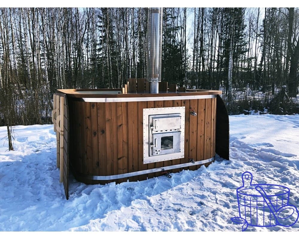 Мини-бассейн гидромассажный с интегрированной мощной печью