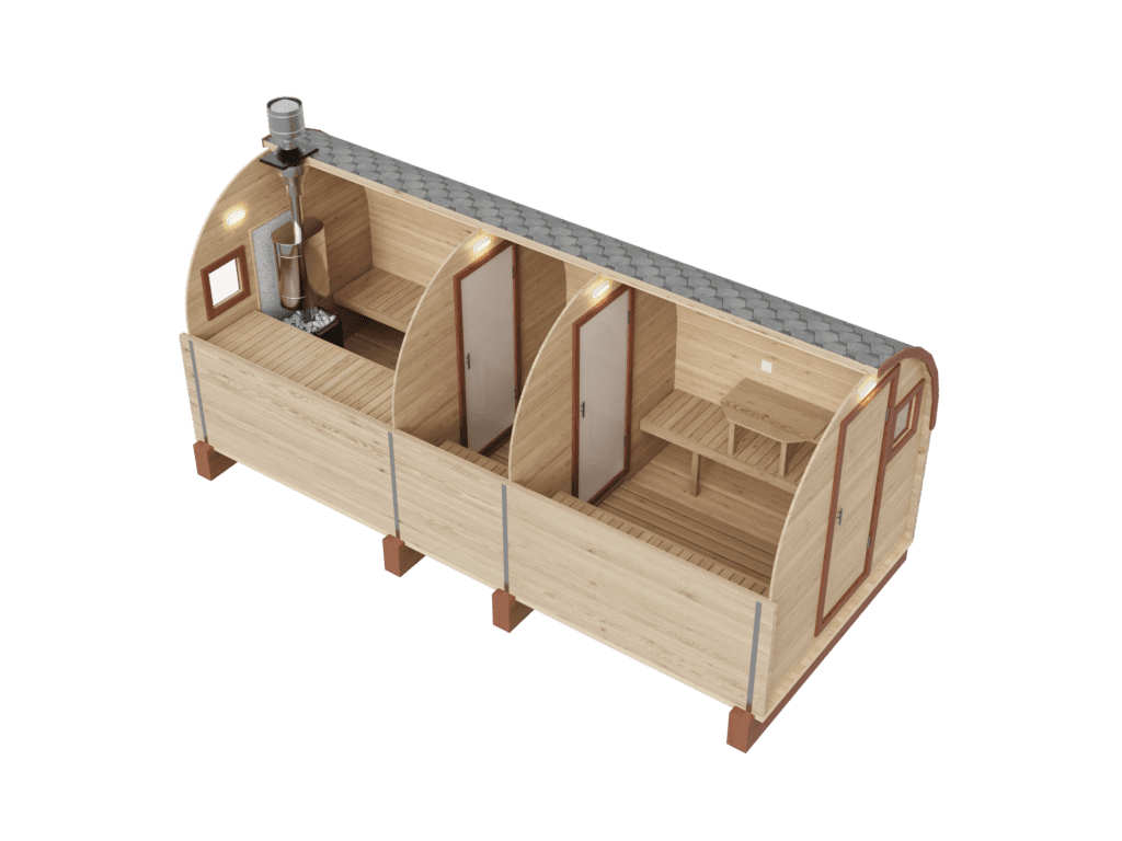 Баня-буханка 6 м, боковой вход